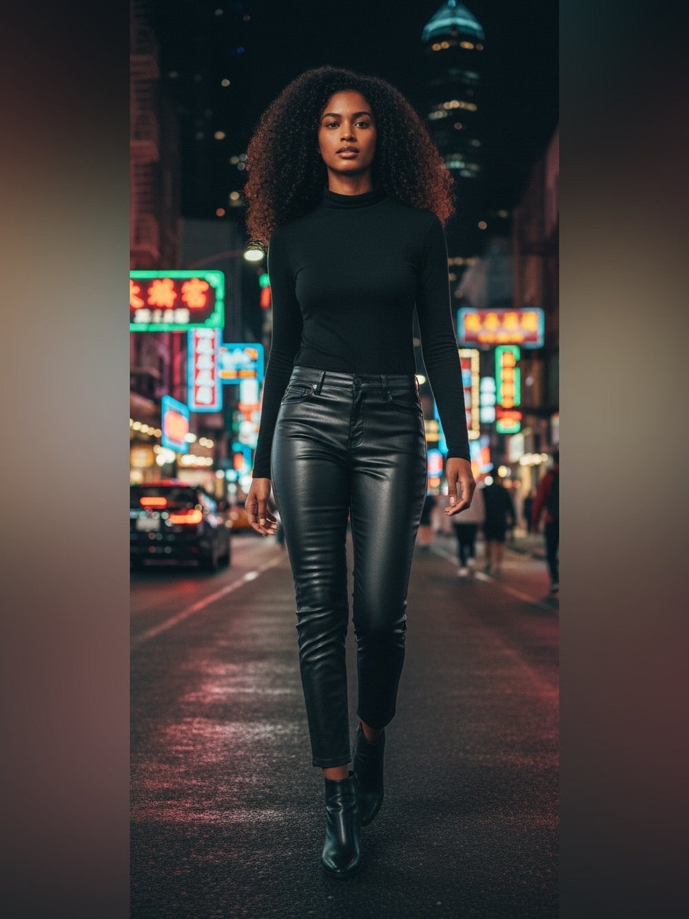 Kut from the Kloth Black Slim Faux Leather Jeans